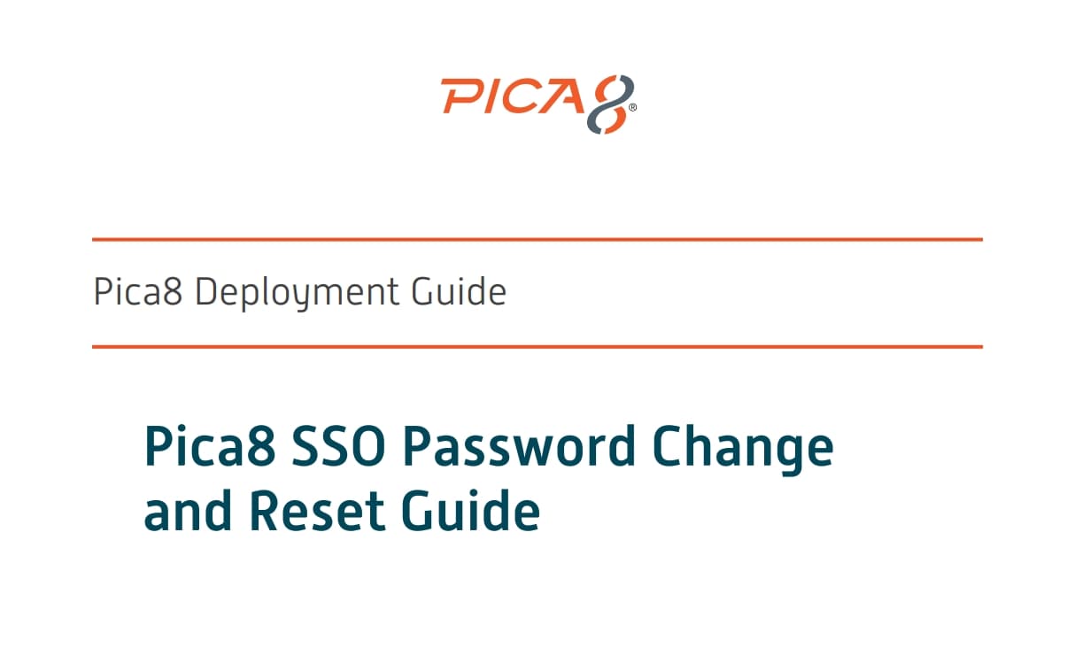 Pica8 SSO Password Change & Reset Guide