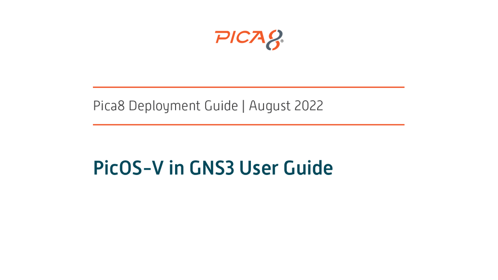 PicOS-V in GNS3 User Guide